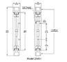 2540 Series 3 to 25 Standard Cubic Feet per Minute (scfm) Flow Rate Seal Fluorocarbon (FKM) Variable Area Flow Meter - 2